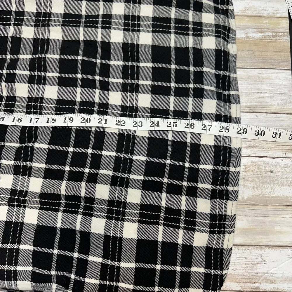 The North Face Mens Plaid Flannel‎ Shirt Jacket Black White XL